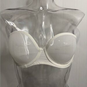 SKIMS Strapless Bra. Sheer. White. 34B. No flaws noted.